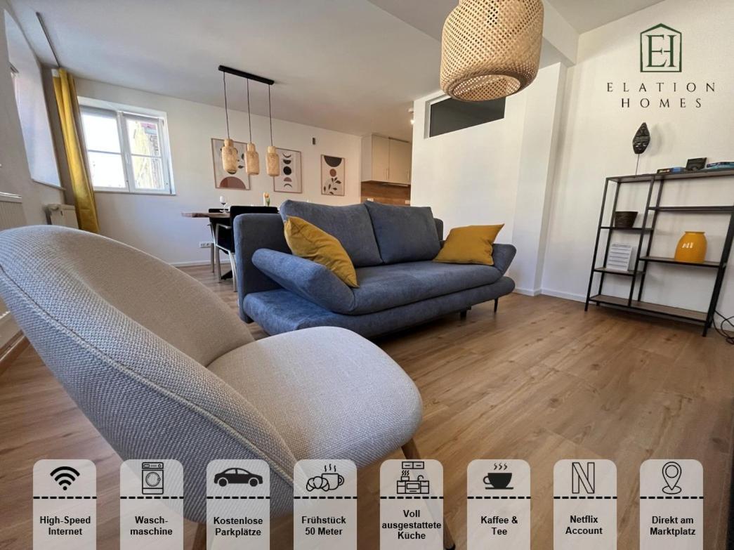 Traumhafte Business & Relax Wohnung Direkt Im Stadtkern Oettingens By Elation Homes Oettingen in Bayern Exteriör bild